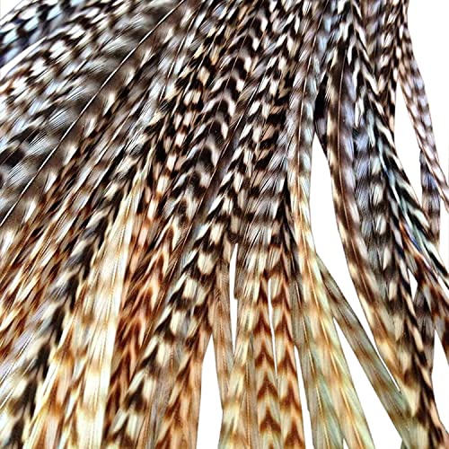 Rooster Feather Hair Extensions Kit - 20 Real Feathers
