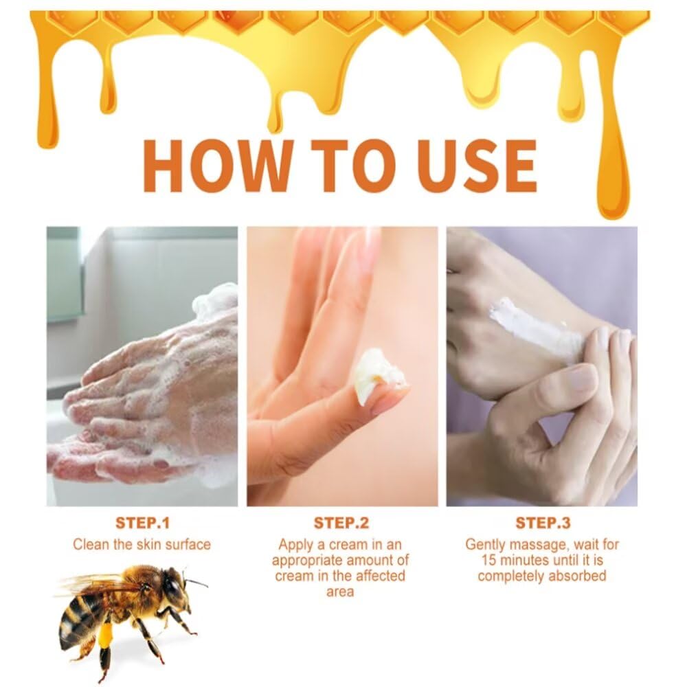 YunNing Bee Venom Cream, Honey Cream for Neck, Waist, Back of Hands, Feet and Legs 2Pcs - HS01