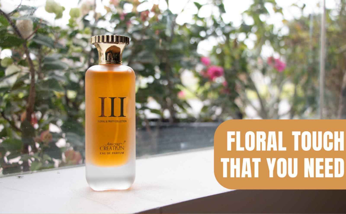 Amazing Creation Floral & Fruity Collection III Eau de Parfum for Unisex, 3.4 fl oz / 100ml