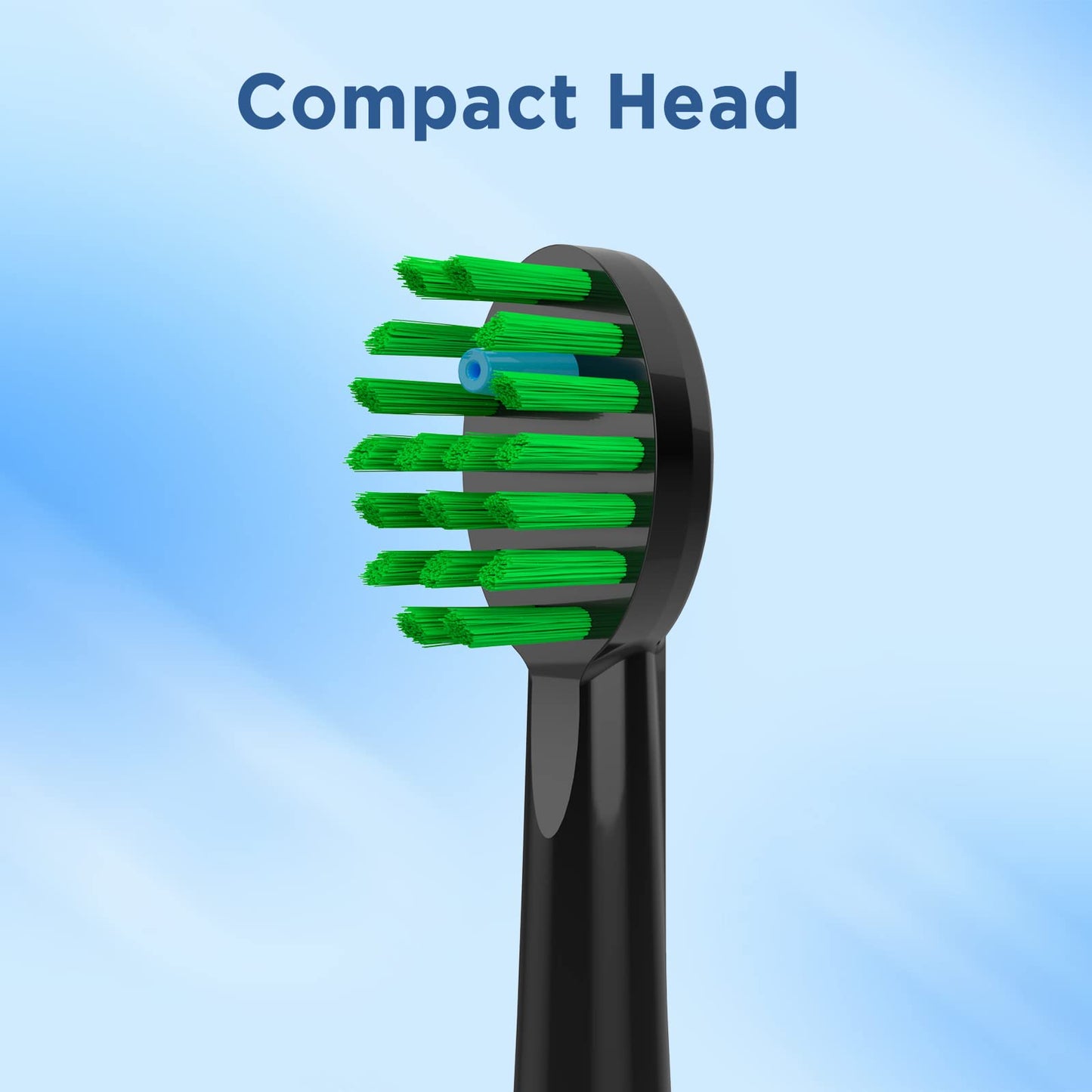 Replacement Toothbrush Heads for All Waterpik Sonic Fusion Models (SF-01, SF-02, SF-03, and SF-04 Series), Compact, with Covers, 10 Count, Black