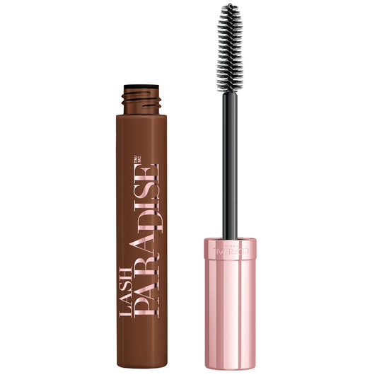 L’Oréal Paris Makeup Voluminous Lash Paradise Mascara, Voluptuous Volume, Intense Length, Feathery Soft Full Lashes, No Flaking, Smudging or Clumping, Latte Brown, 0.28 Fl Oz