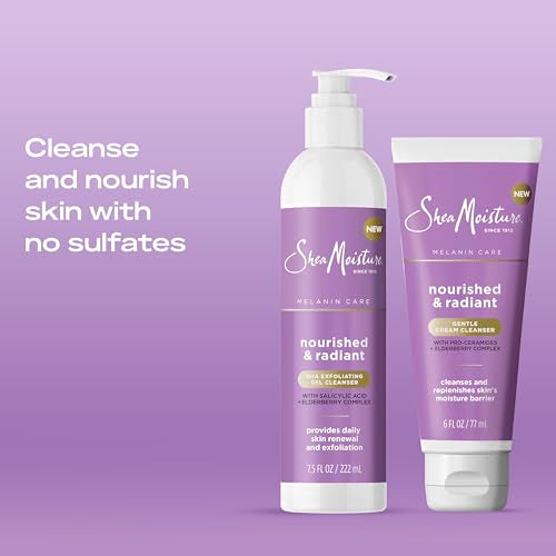 SheaMoisture Radiance BHA Exfoliating Gel Cleanser Nourished & Radiant Daily Skin Renewal Enhanced Brightness & Tone 7.5 fl oz