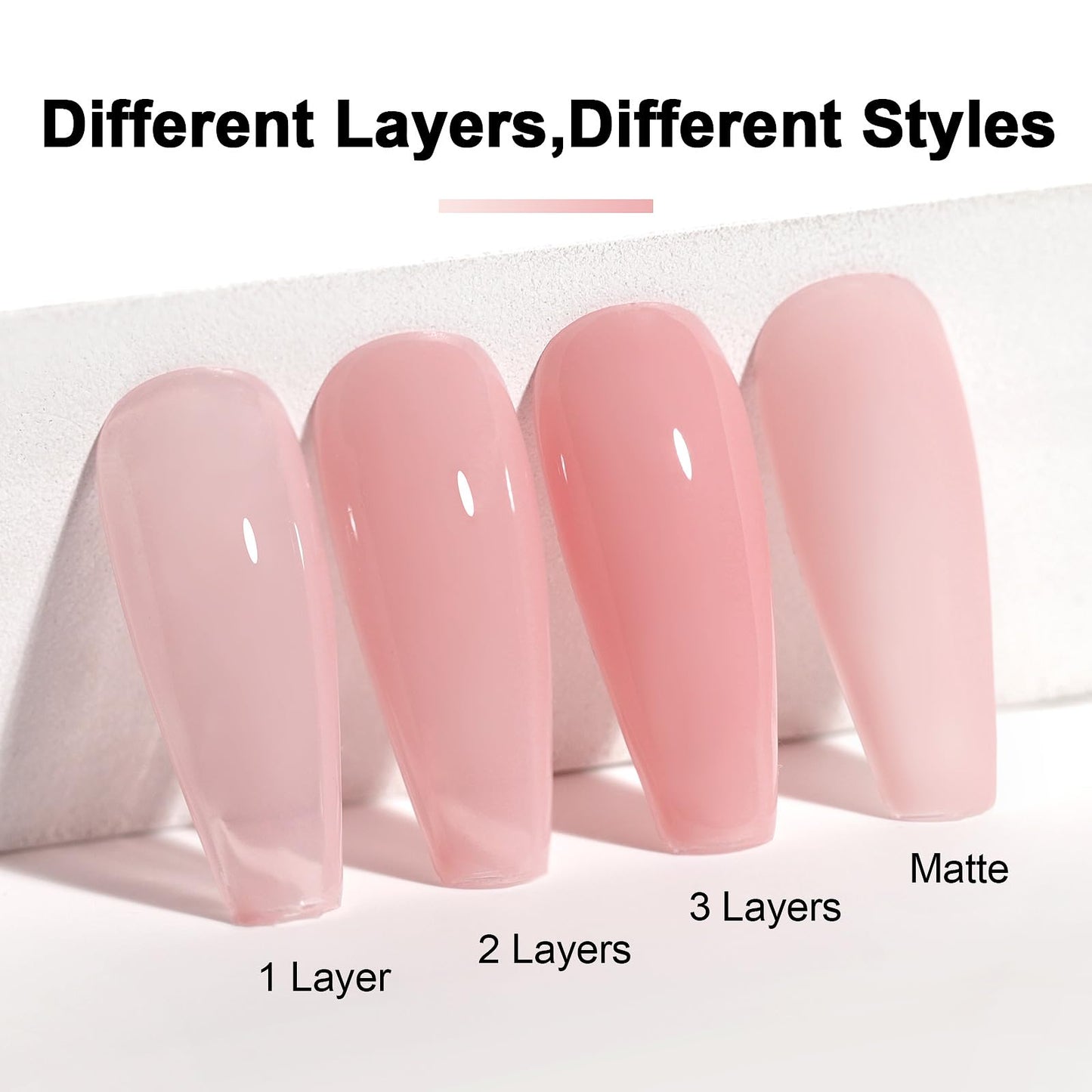 L'UGX Jelly Milky Pink Gel Nail Polish,15ML Neutral Nude Gel Polish Translucent Natutal French UV Gel Nail for Nail Art DIY Manicure & Pedicure at Home Salon Holiday Gifts for Women LGS-716