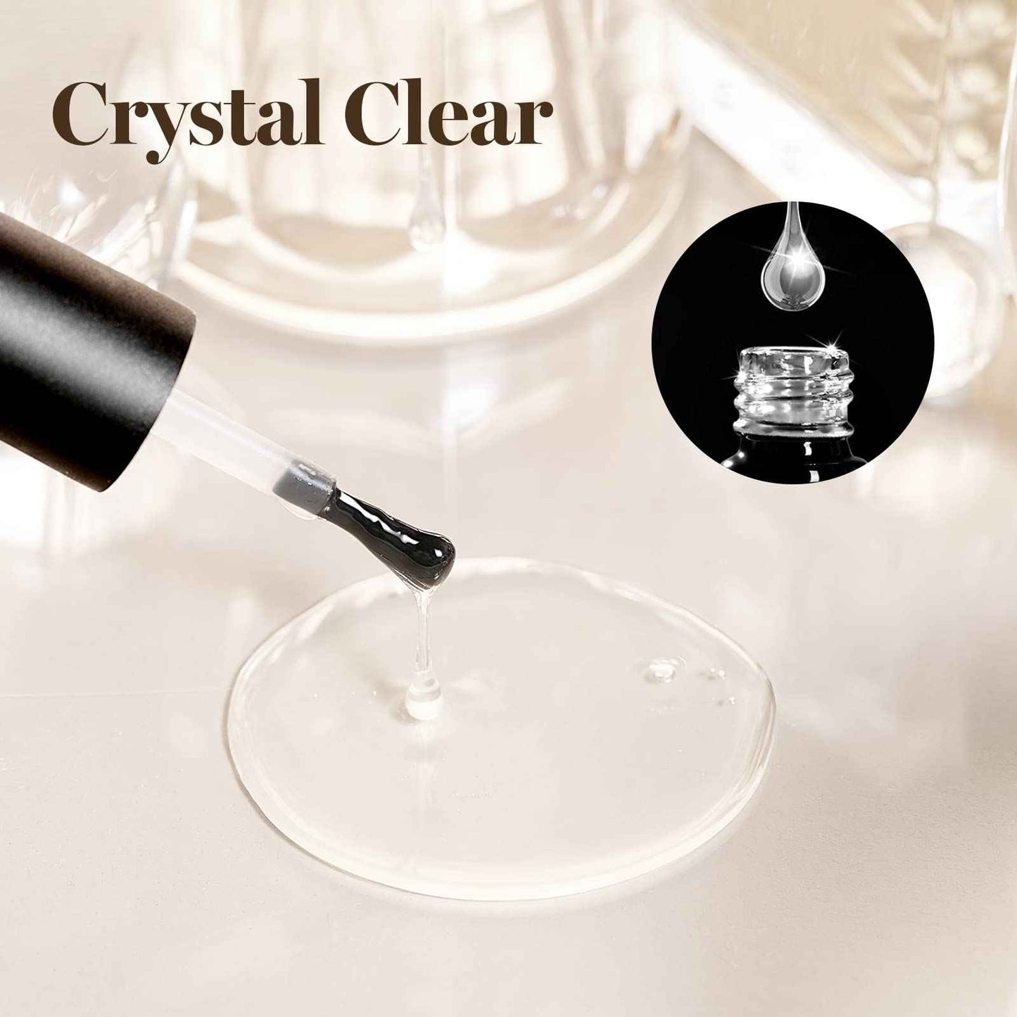 Beetles Nail Blooming Gel 15ml Clear Uv Led Blossom Gel and 2 Pcs 15ml Black White Colors Gel Polish Set