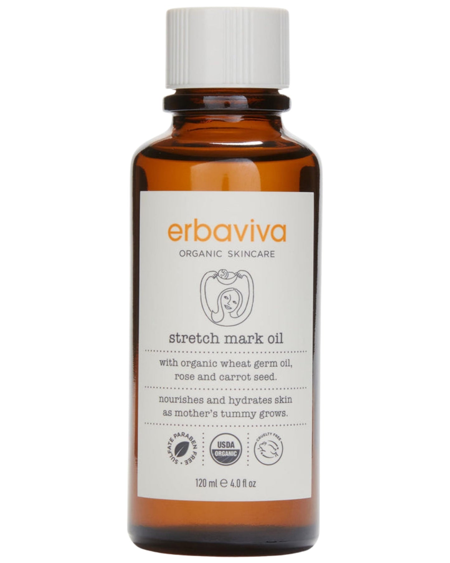 Erbaviva Stretch Mark Oil 4 Fl Oz