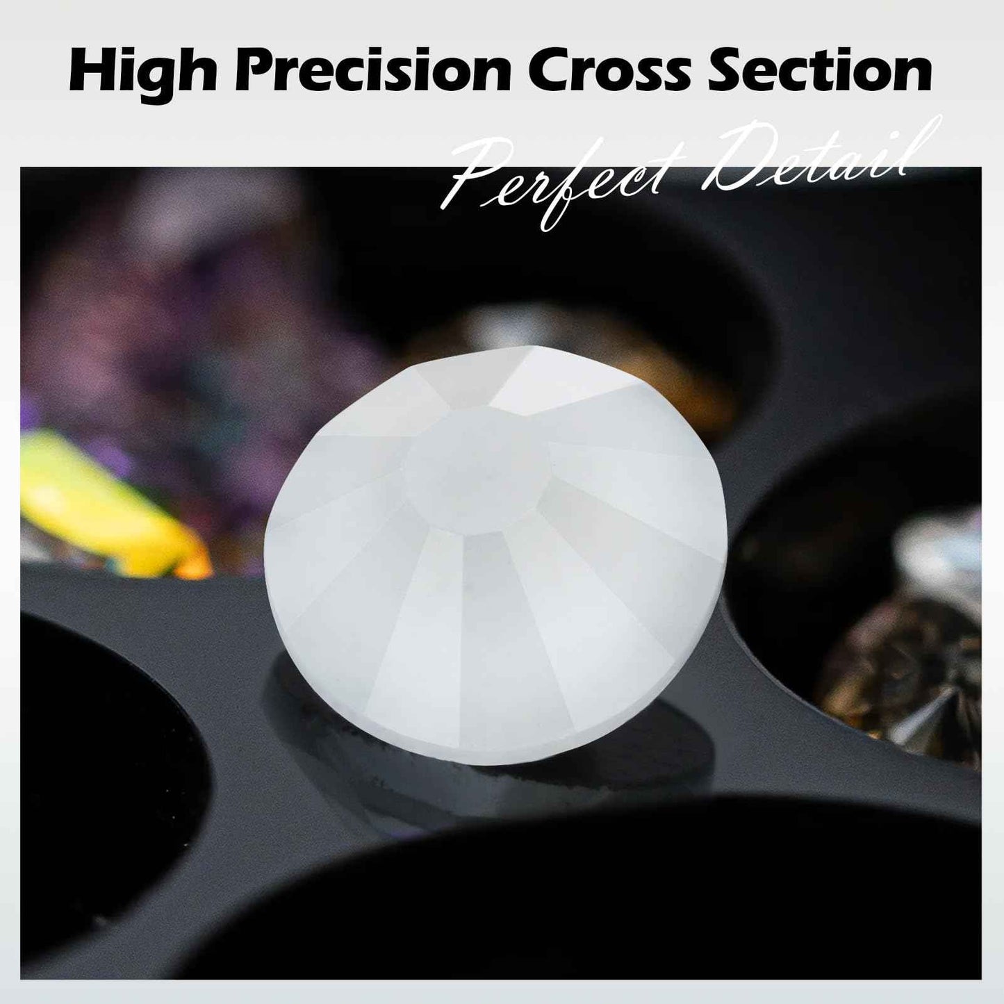 Meibite Neon White Flatback Rhinestones, Glass Rhinestones for Nail Art and Craft, Glue Fix, Loose Crystal Gemstones(Neon White, SS20, 1440pcs, 4.6-4.8mm)