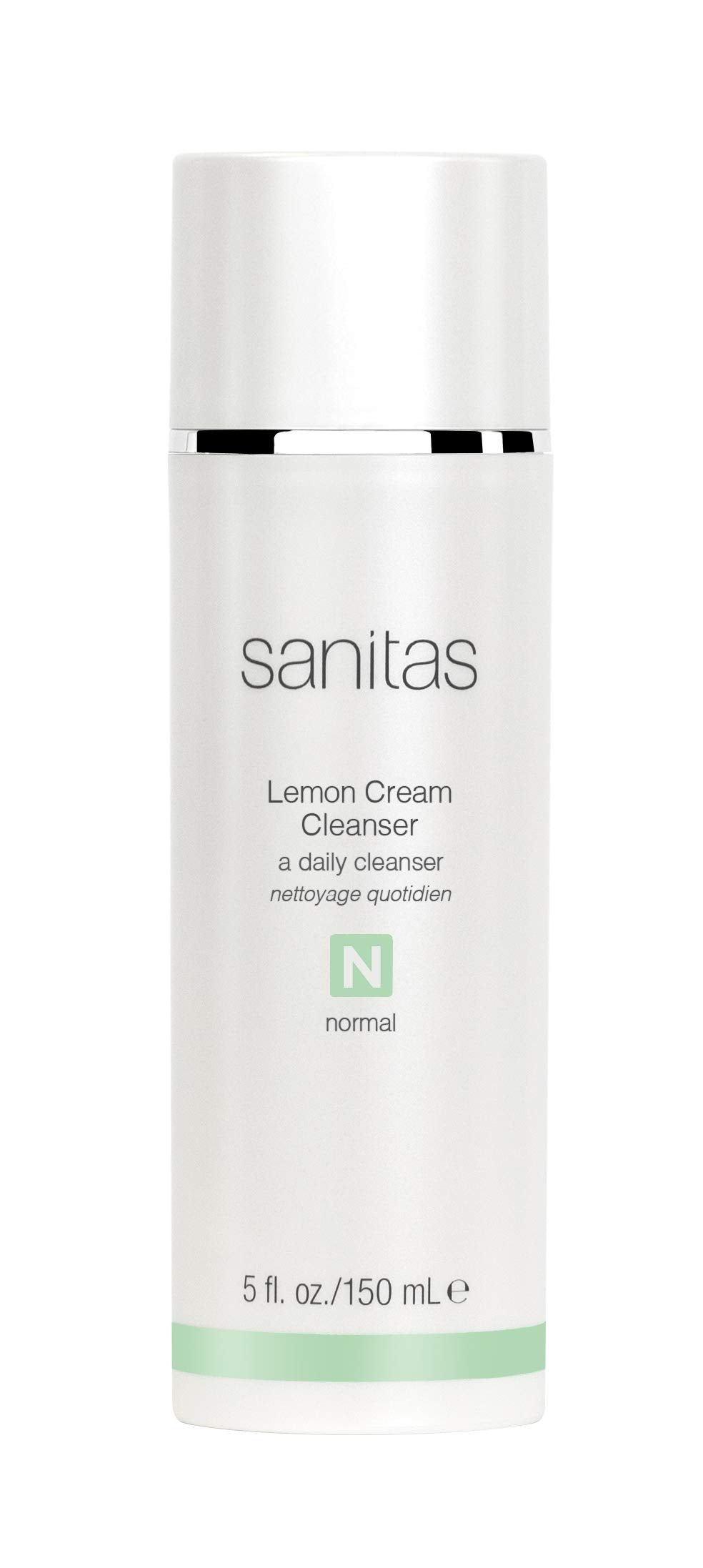 Sanitas Skincare Lemon Cream Cleanser, Enriching Cleanser, Vitamin C, Vitamin E, Jojoba Oil, 5 Ounces