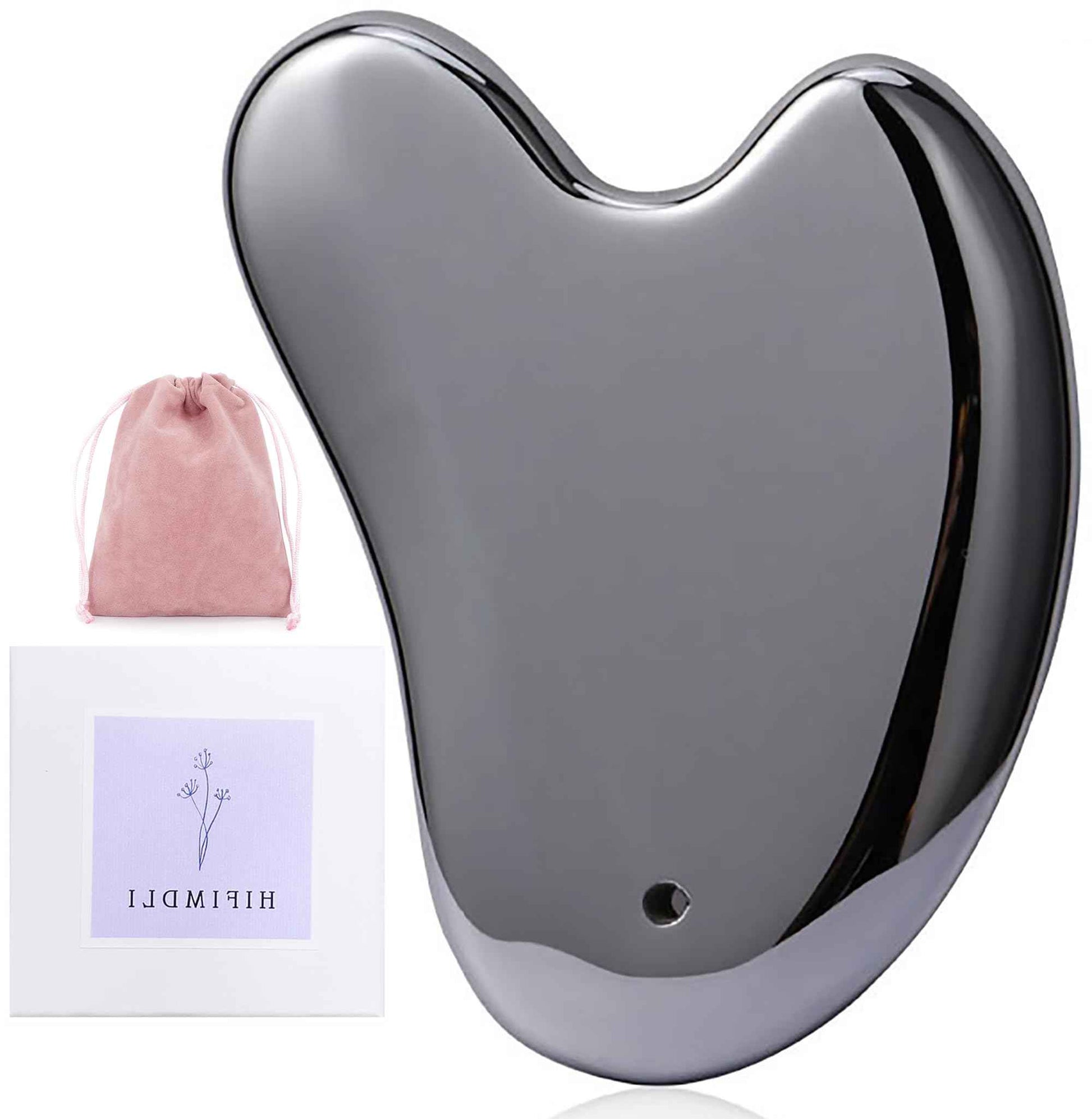 HIFIMDLI Terahertz Stone Gua Sha Facial Tools Face Body Gua Sha with Nice Box