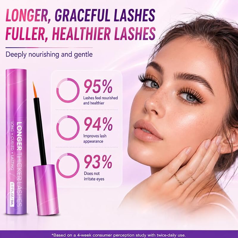 Lash & Brow Growth Serum with Peptides | Longer, Thicker Lashes