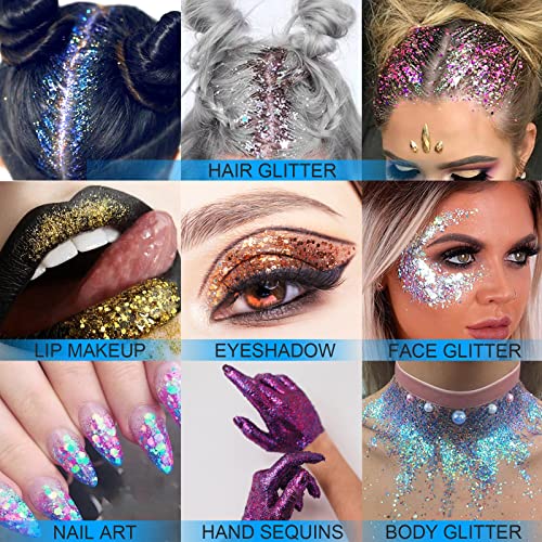 Illusion Purple Holographic Body Glitter Gel, 1.35oz