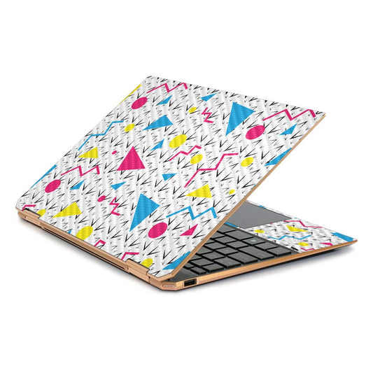 MightySkins Carbon Fiber Skin for HP Spectre X360 13.3" Gem-Cut (2019) - 90s Fun | Protective, Durable Textured Carbon Fiber Finish | Easy to Apply, Remove, and Change Styles | Made in The USA