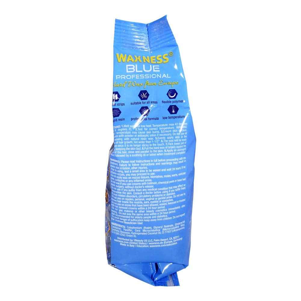 Waxness Premium Hard Wax Beads Blue Pro 1.1 Pounds (Pack of 2)