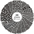 Temporary Tattoo Stencils Kit - 727 Patterns, 20 Sheets
