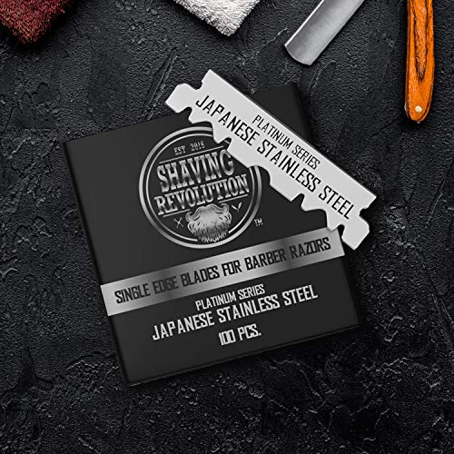 Barber Single Edge Razor Blades - 100 Count Stainless Steel (Pack of 2)