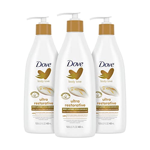 Dove Body Love Body Lotion Restoring Care Pack of 3 for Reoccuring Dry Skin Visibly Improves Very Dry Skin 13.5 oz