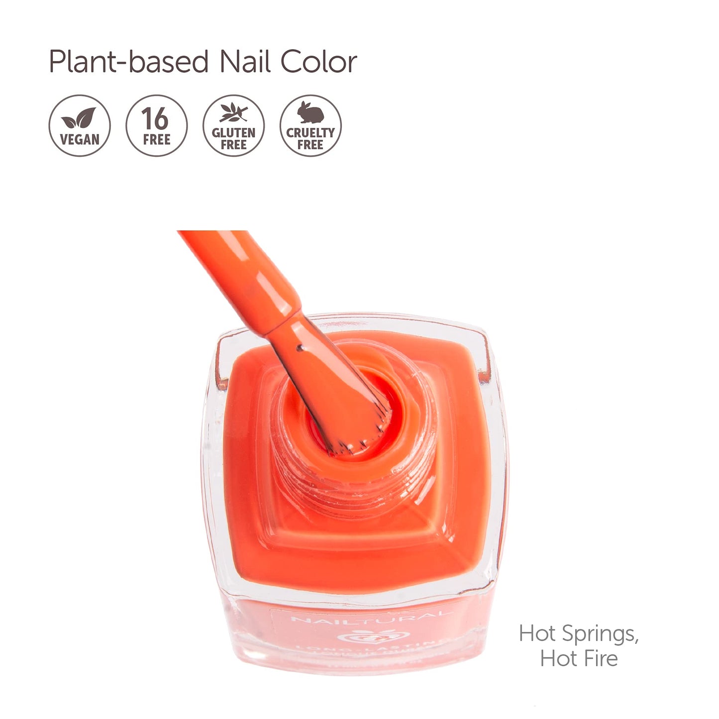 Nailtural Nail Polish - “Trusting Terracotta” Light Brown Color - Cruelty-Free Vegan Plant-Based Nail Polish - Last 7 Days for Long Durability - Sustainable Non-Toxic Formula