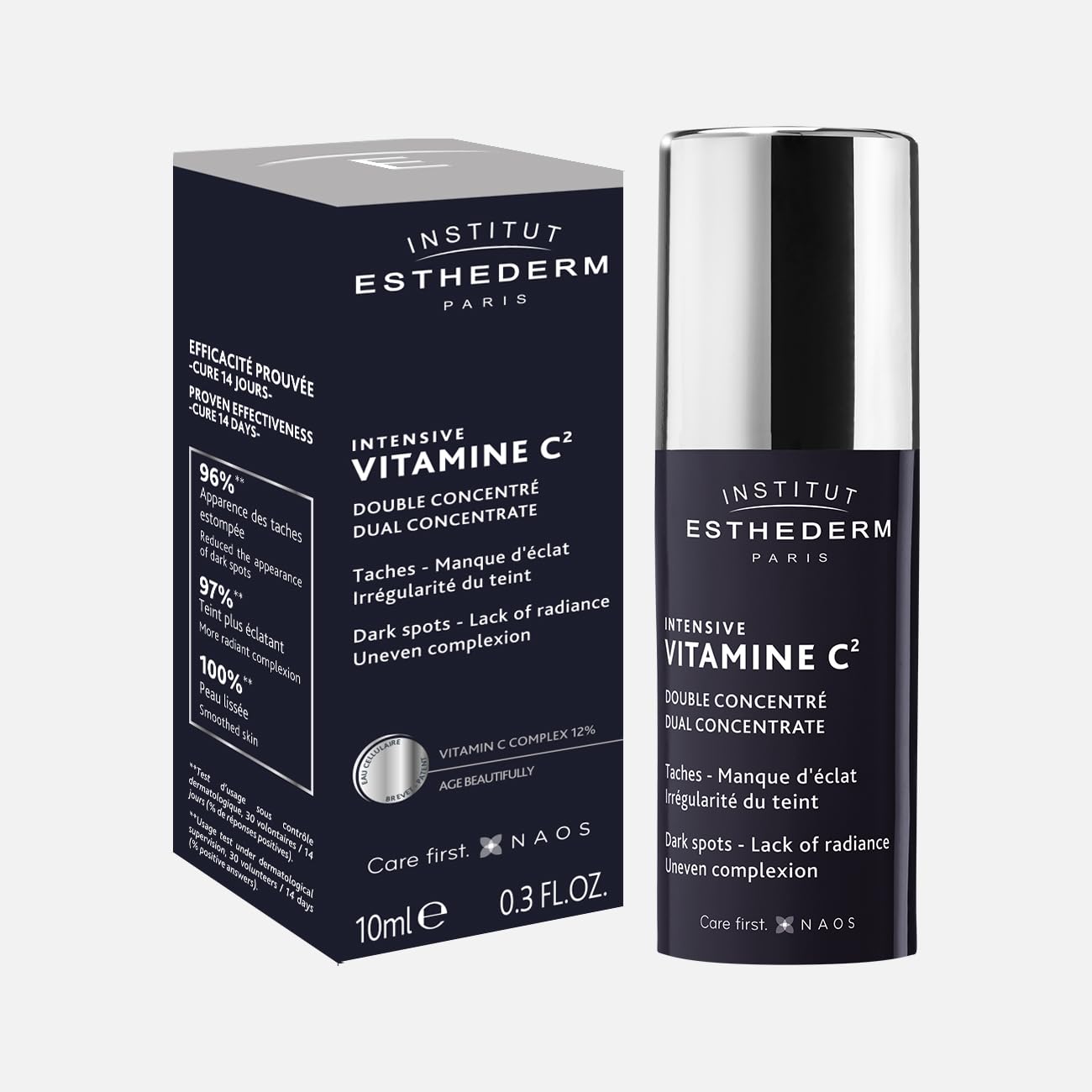 Institut Esthederm - Intensive Vitamine C² Double Concentrate Serum - Facial serum – Reduce the apparence of dark spots - 10ml