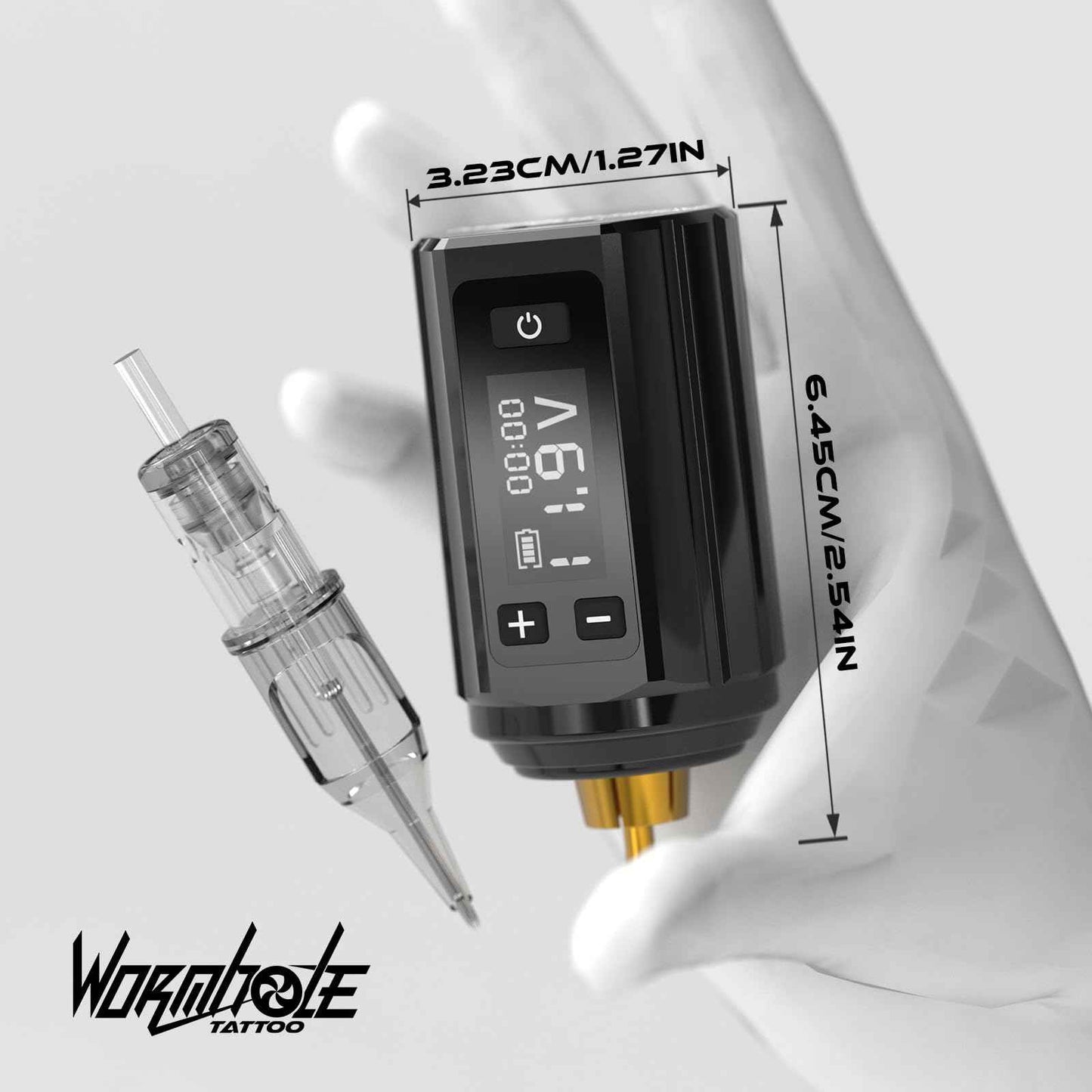 Wormhole Tattoo Power Supply for Tattoo Machine Wireless Tattoo Pen 1,200mAh Capacity Power Supply RCA Connector WB16