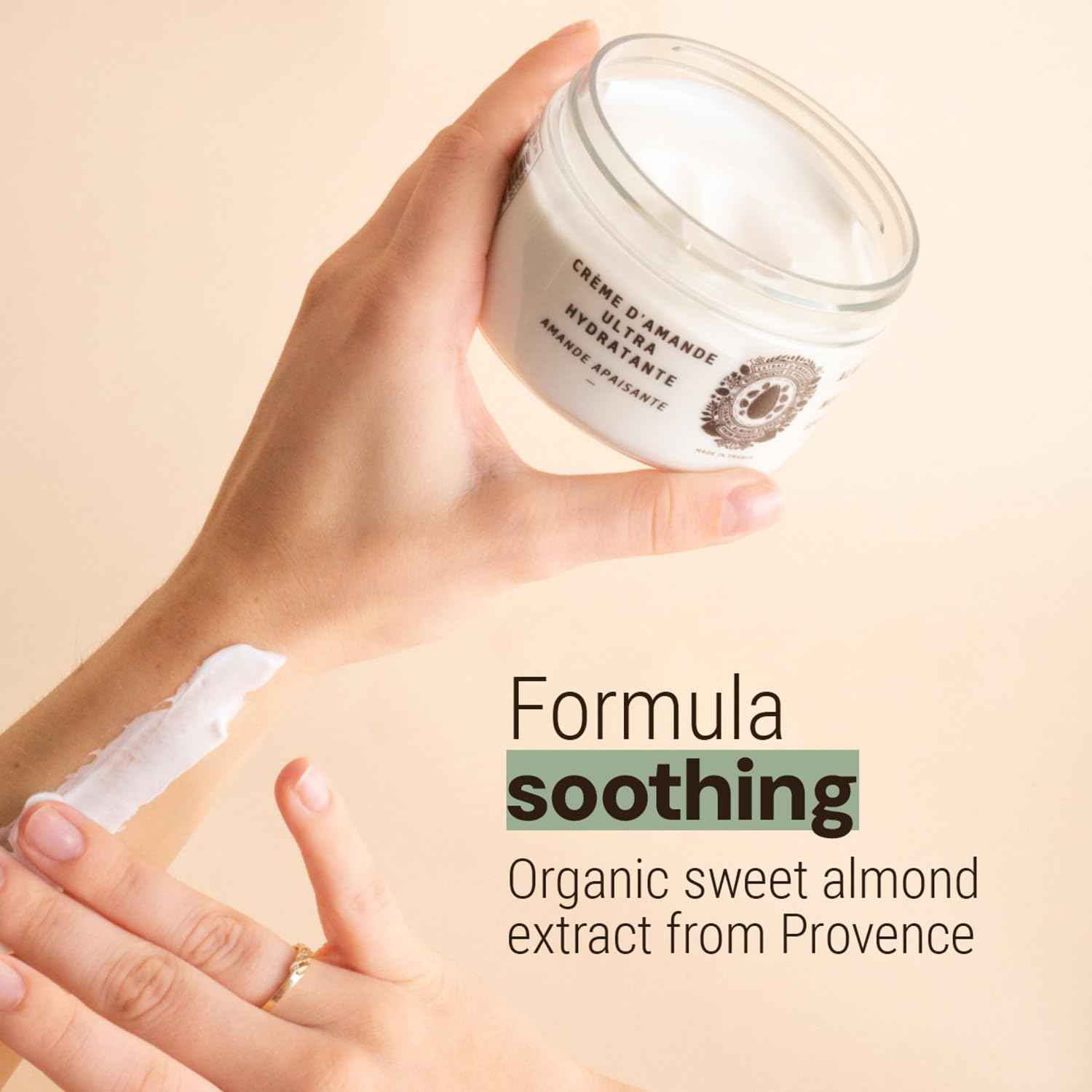 Panier des Sens - Sweet Almond Ultra Rich Body Cream for Women - Hydrating Body Moisturizer for Dry Skin - Body Butter with Shea Butter & Organic Almond - 99% Natural Ingredients Body Care - 8.45 Floz