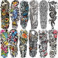 Waterproof Temporary Sleeve Tattoo - 12 Sheets, Full Arm