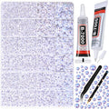 12900pcs Half Pearl Beads Assorted Sizes with Craft Glue