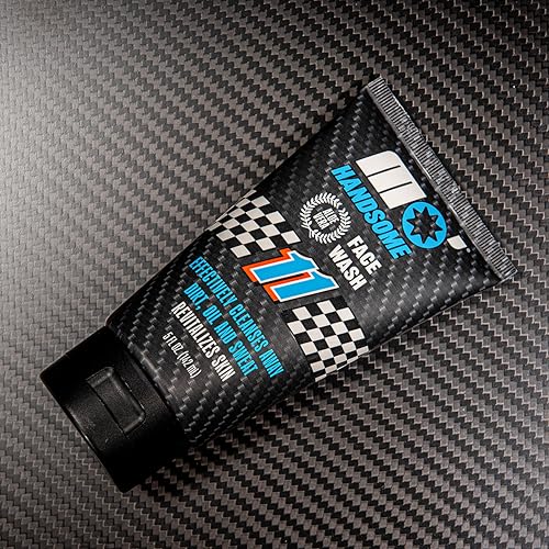 Mo' Handsome Premium Men's Face Wash ? Deep Cleaning & Hydrating High Performance Cleanser for Active Men | Removes Dirt, Oil & Sweat ? Aloe Vera & Vitamin E for Nourished, Protected Skin