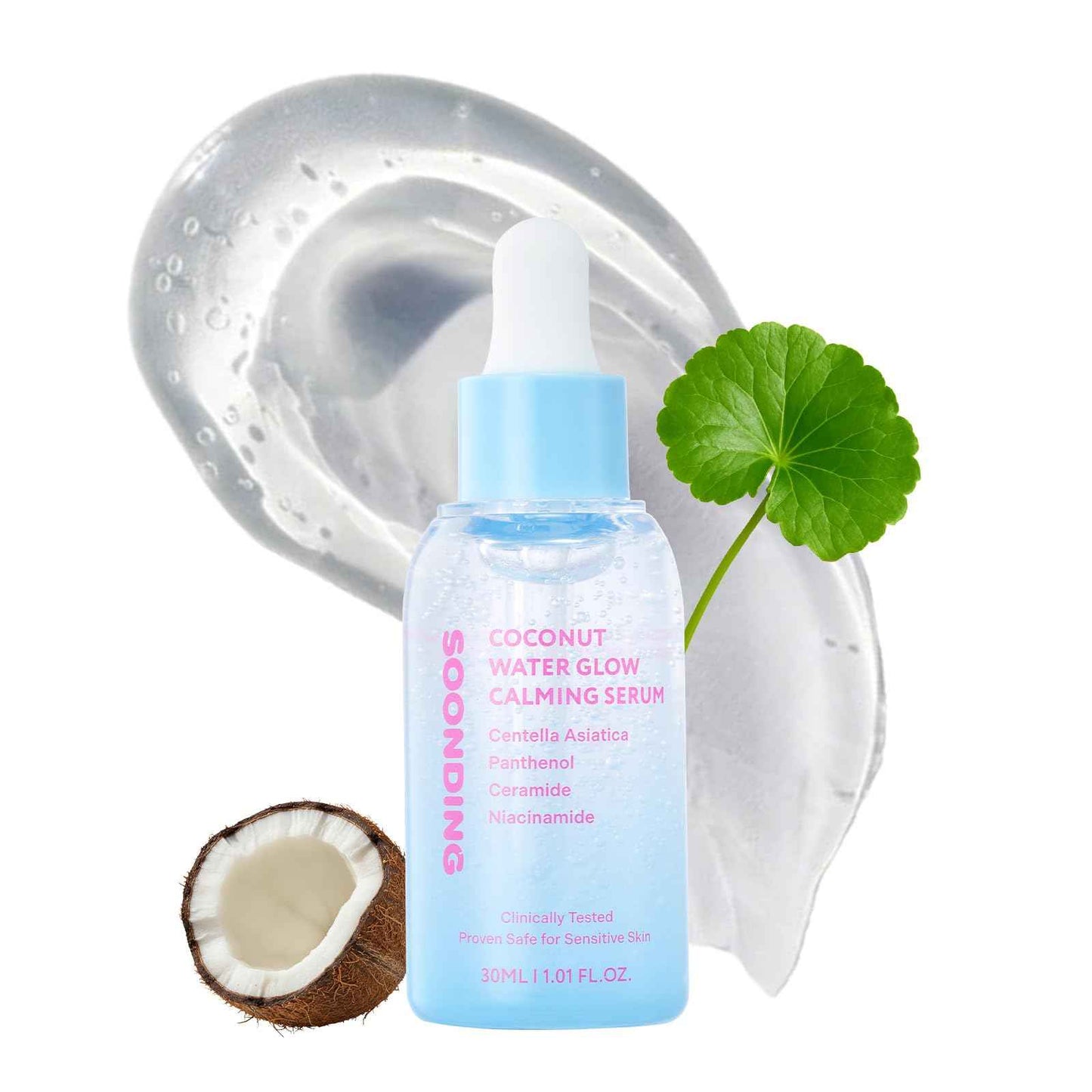 SOONDING Coconut Water Glow Calming Serum | Hydrating & Soothing Serum with Panthenol, Niacinamide & Cica | Centella Asiatica | Barrier Repair for Sensitive Skin | Korean Skin Care (30ml / 1.01 fl oz)