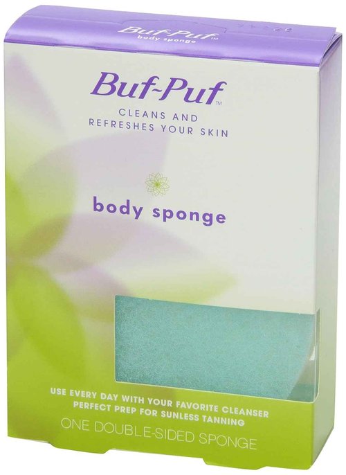 Buf-Puf Body Sponge, Bath Sponge, Dermatologist Developed, Cleanses Skin of Dirt, and Excess Oil, Reusable, Exfoliating, 5 Count