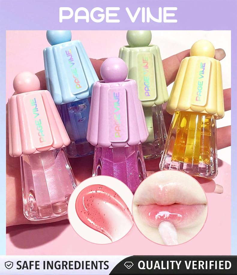 Hydrating Lip Glow Oil - Moisturizing Plumping Lip Gloss