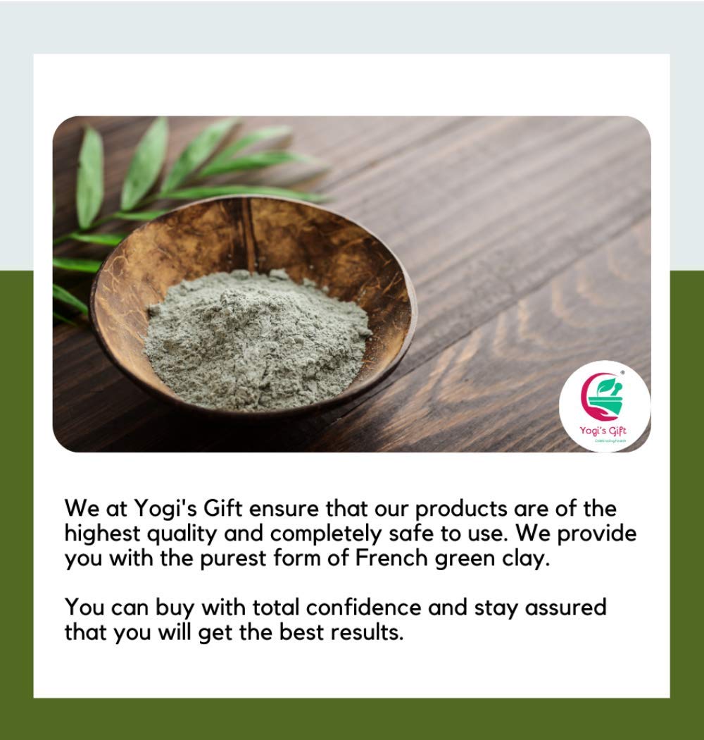 French Green Clay Powder 8 oz | Deep Facial Cleanser | For Skin Softening and Face Care | Natural Detoxifies Body | Argile Verte | Montmorillonite Clay | Illite Green Clay