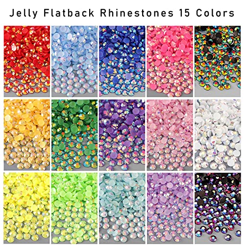 FULZTEY 7500PCS Crystal Rhinestones 3D Round Gems Rhinestones for Crafts Accessories Emerald Green Rhinestone Beads Mixed Size AB Rhinestones Flatback Rhinestone Kit for DIY Nails Gifts Decoration