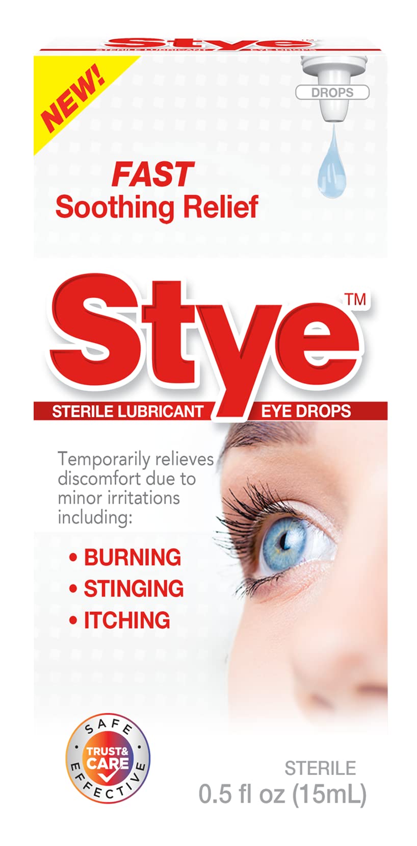 TheraTears SteriLid Eyelid Cleanser and Face Wash, for irritated eyes, 2 fl oz Spray & Stye Sterile Lubricant Eye Drops, Stye Relief Eye Drops, 0.5oz