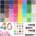 50000Pcs Rhinestones Bedazzler Kit - 3mm 40 Colors + B7000 Glue