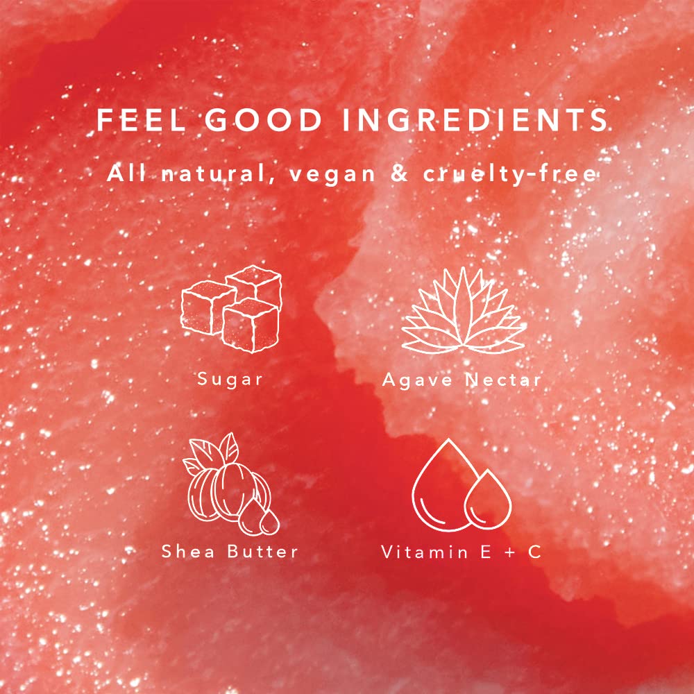 NCLA - Natural Sugar, Sugar Lip Scrub | Vegan, Cruelty-Free, Clean Skincare (Watermelon)