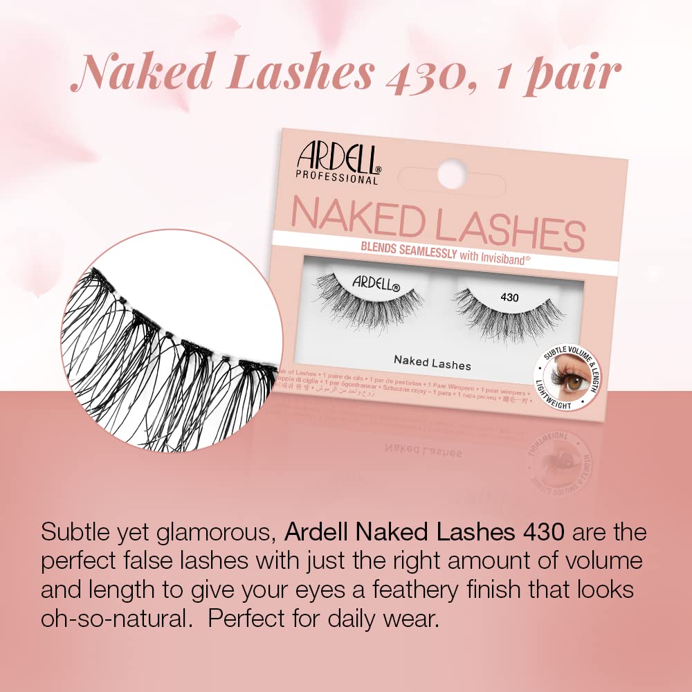 Ardell Strip Lashes Naked Lashes 430 with Invisiband, 1 pair