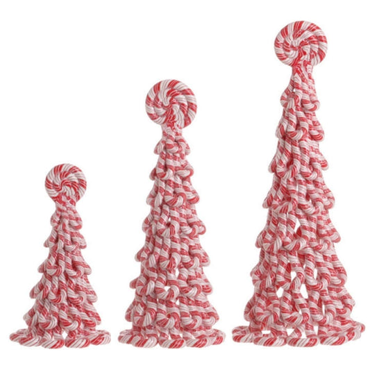 RAZ Imports Peppermint Candy Cane Christmas Tree Decoration, Set of 3