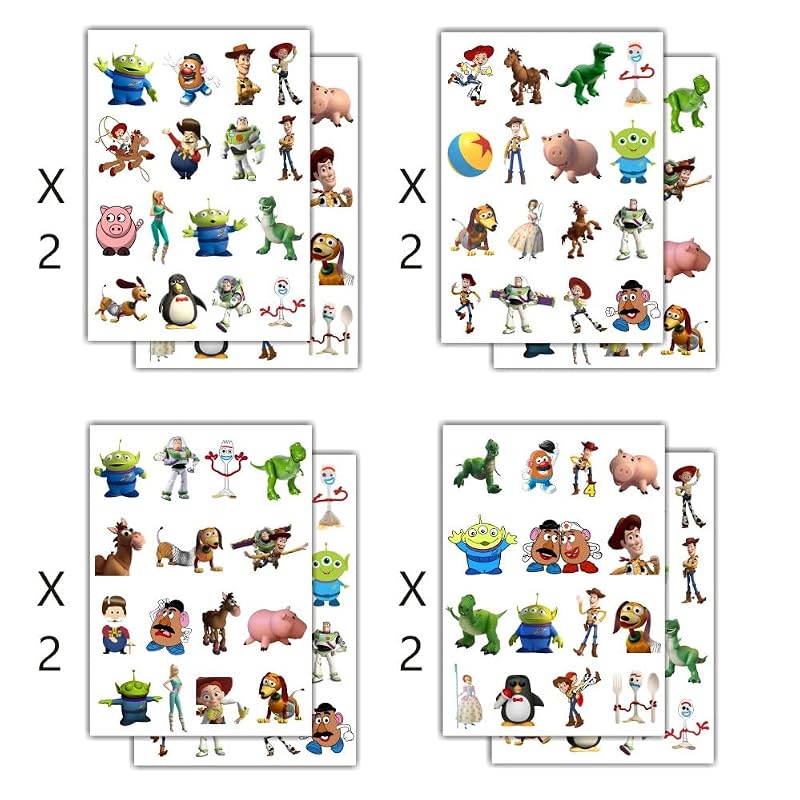 8 Sheets Temporary Tattoos for Kids - Party Favors