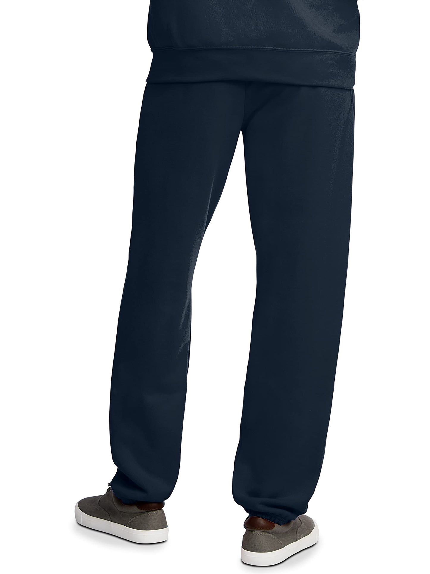 Fruit of the Loom mens Eversoft Fleece & Joggers (Regular Big Man) Sweatpants, Elastic Bottom - Navy, Small US