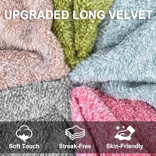 10 Pack Microfiber Washcloths 12x12 Inch, Super Absorbent