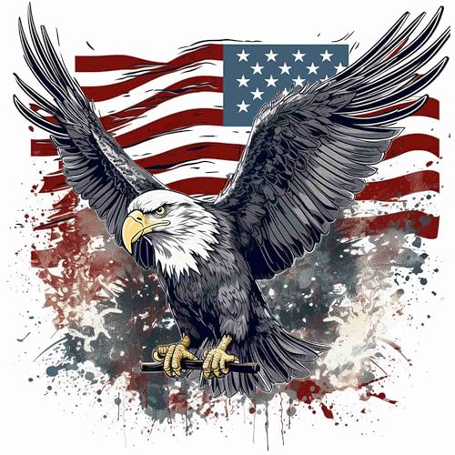 American Flag Eagle Temporary Tattoos - 6 Pack