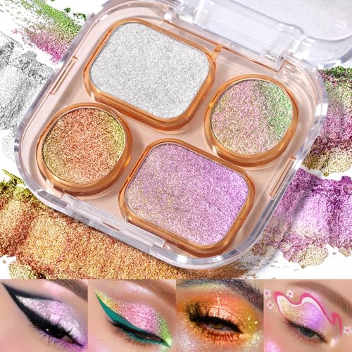 UCANBE Multichrome Shimmer Eyeshadow Palette - 4 Colors