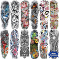 Waterproof Full Arm Temporary Tattoos for Men & Women