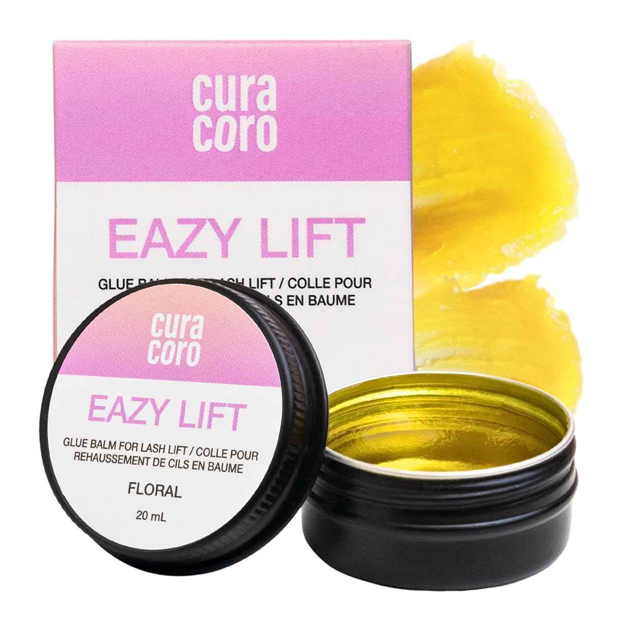 Curacoro Eazy Lash Lift Glue Balm 20ml, Nourishing Lash Lift Adhesive for Eyelash Curling & Lamination | Hydrating, Long-Lasting Lash Lift Balm