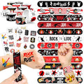 Rock and Roll Party Favors Set - 36 Tattoos & 24 Slap Bracelets