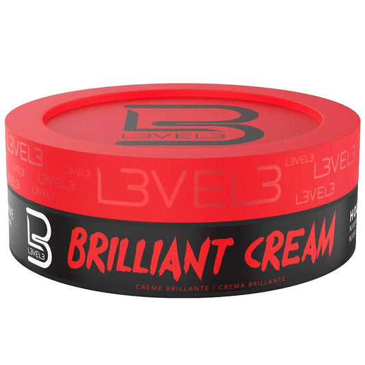 L3 Level 3 Brilliant Cream - Improves Hair Texture and Shine - Delivers a Natural Hair Style Look Hydrates your Hair (4 Pack)