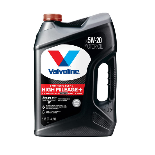 Valvoline High Mileage 150K with Maxlife Plus Technology Motor Oil SAE 5W-20 5 QT