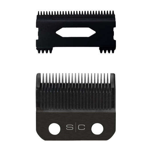 StyleCraft Replacement Fixed Black Diamond DLC Taper Hair Clipper Blade with DLC Shallow Tooth 2.0
