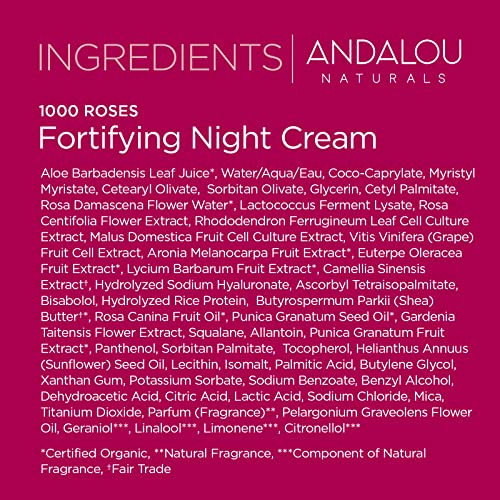 Andalou Naturals 1000 ROSES® Fortifying Night Cream