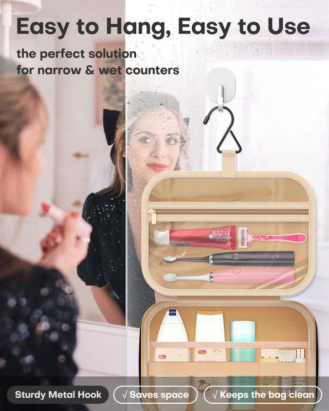 HOTOR Hanging Travel Toiletry Bag | Waterproof Makeup Organizer