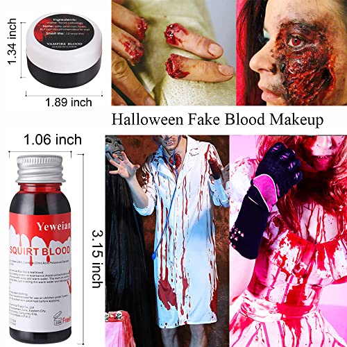 Liquid Latex SFX Makeup Kit with Fake Blood & Sponges